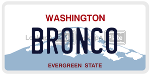 BRONCO  license plate in WA