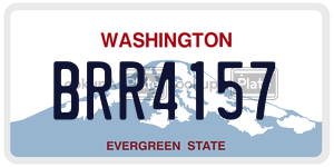 BRR4157  license plate in WA