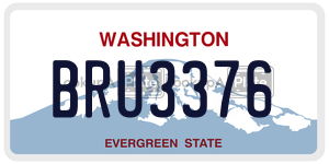 BRU3376  license plate in WA