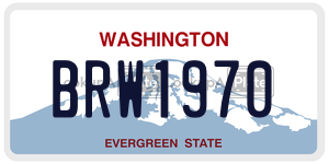 BRW1970  license plate in WA