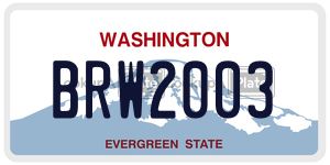 BRW2003  license plate in WA