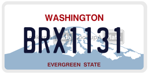 BRX1131 license plate in Washington