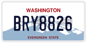 BRY8826  license plate in WA