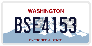 BSE4153 license plate in Washington