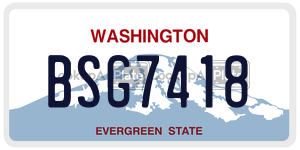BSG7418  license plate in WA