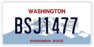 BSJ1477 license plate in Washington