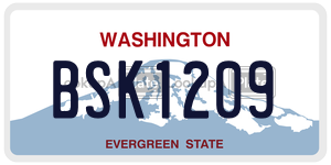 BSK1209  license plate in WA