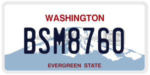 BSM8760  license plate in WA