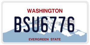 BSU6776  license plate in WA