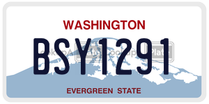 BSY1291 license plate in Washington