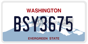 BSY3675  license plate in WA