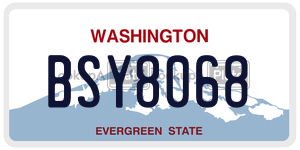 BSY8068 license plate in Washington