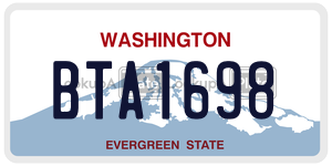 BTA1698  license plate in WA