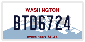 BTD6724  license plate in WA