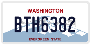 BTH6382 license plate in Washington