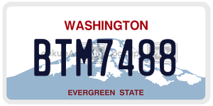BTM7488 license plate in Washington