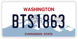 BTS1863  license plate in WA