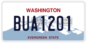 BUA1201 license plate in Washington