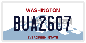BUA2607  license plate in WA