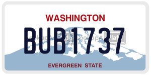 BUB1737  license plate in WA