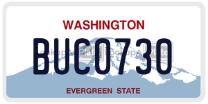 BUC0730  license plate in WA