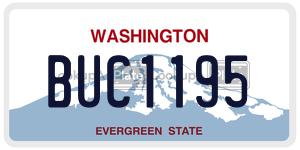 BUC1195  license plate in WA