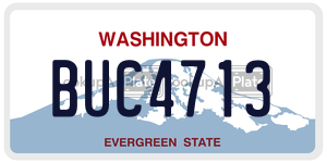 BUC4713  license plate in WA