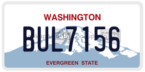 BUL7156  license plate in WA