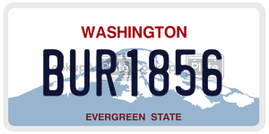 BUR1856  license plate in WA