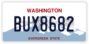 BUX8682  license plate in WA