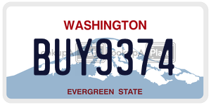 BUY9374  license plate in WA