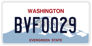 BVF0029  license plate in WA