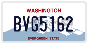 BVG5162  license plate in WA