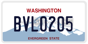BVL0205  license plate in WA