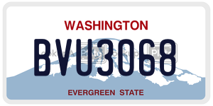BVU3068  license plate in WA