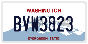 BVW3823  license plate in WA