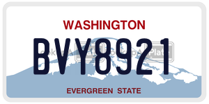 BVY8921 license plate in Washington
