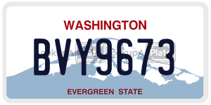 BVY9673  license plate in WA