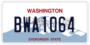 BWA1064 license plate in Washington