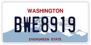 BWE8919 license plate in Washington