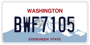 BWF7105  license plate in WA