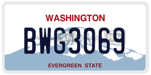 BWG3069  license plate in WA