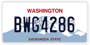 BWG4286  license plate in WA