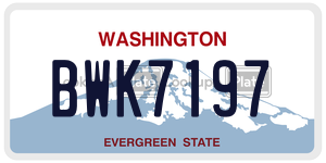 BWK7197 license plate in Washington