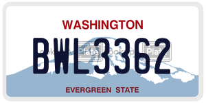 BWL3362  license plate in WA