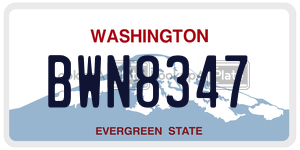 BWN8347  license plate in WA