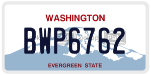 BWP6762 license plate in Washington