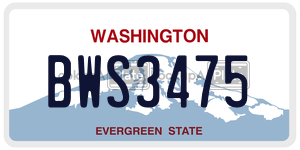 BWS3475  license plate in WA