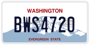 BWS4720  license plate in WA