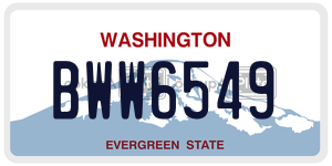 BWW6549  license plate in WA